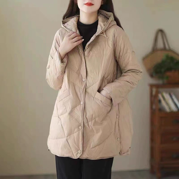With hood, khaki