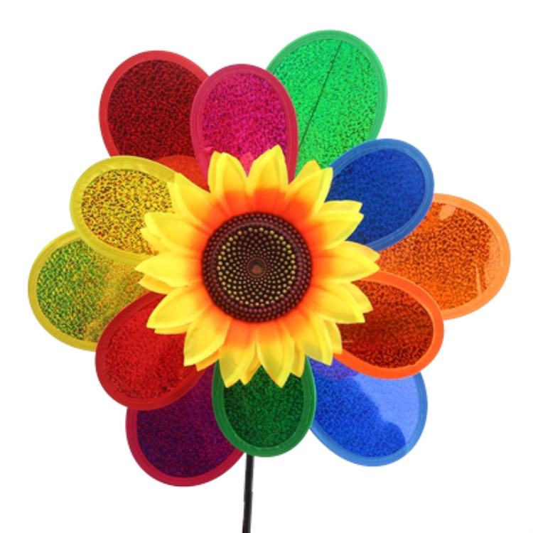 rotating double-layer plastic travel cartoon windmill toy…