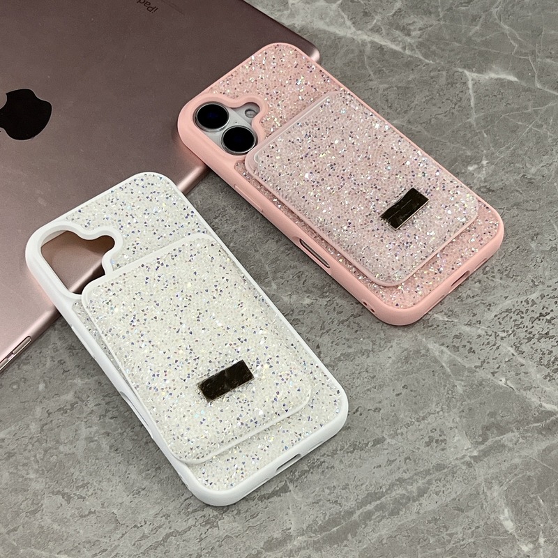 适用iphone17Pro奢华满钻手机壳磁吸magsafe卡包苹果12水钻保护套|undefined