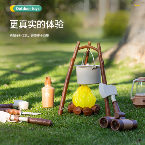 Jindan manufacturer directly supplies cross-border hot-selling simulation children's picnic tableware outdoor play house camping set toys