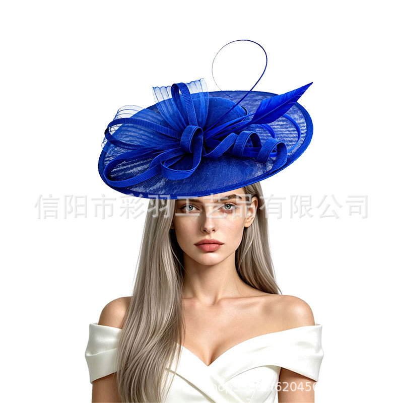 eBay and AliExpress best-selling headpiece, European and American bridal headwear, hair accessory, party hat, feather fashion accessory
