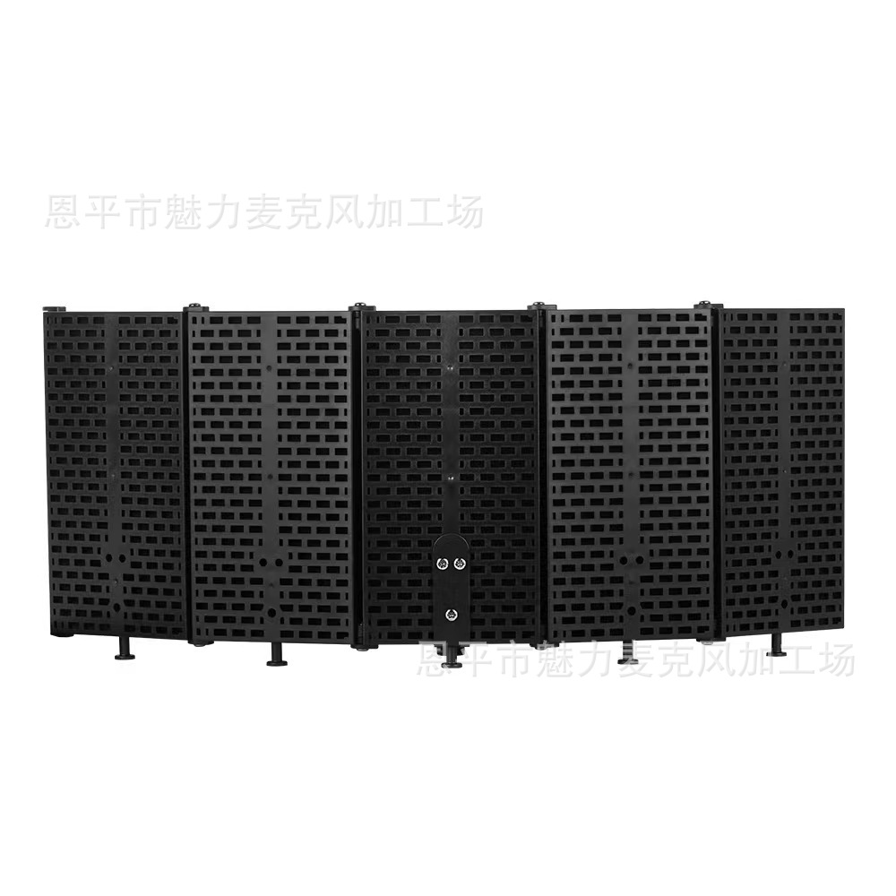 Micrófono de tres puertas de plástico de cinco puertas cubierta a prueba de viento micrófono de estudio a prueba de viento Grabación de pantalla canción reducción de ruido cubierta de aislamiento acústico