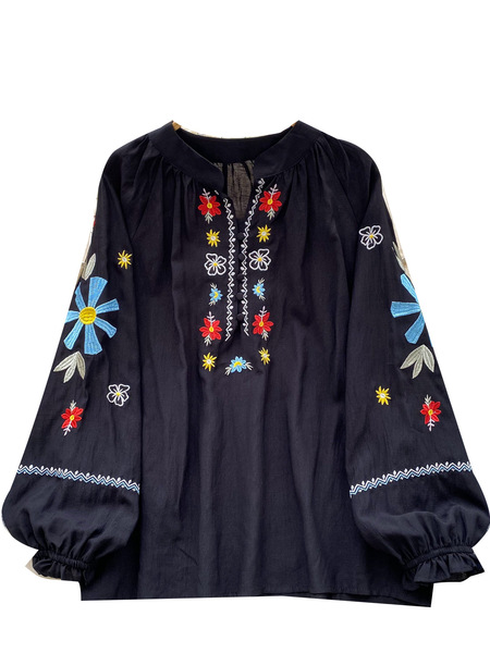 Retro ethnic flashlight with a round collar
