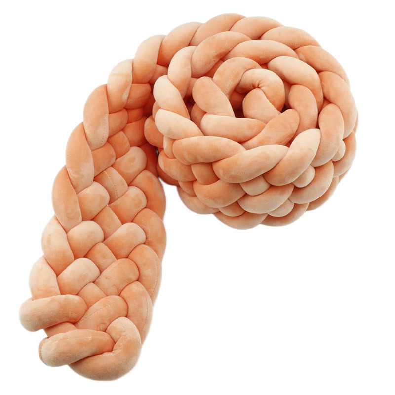 Cama de bebé tela cama cerca bolsa suave seis hebras trenzadas alta trenzada antichoque barrera de bebé grado madre