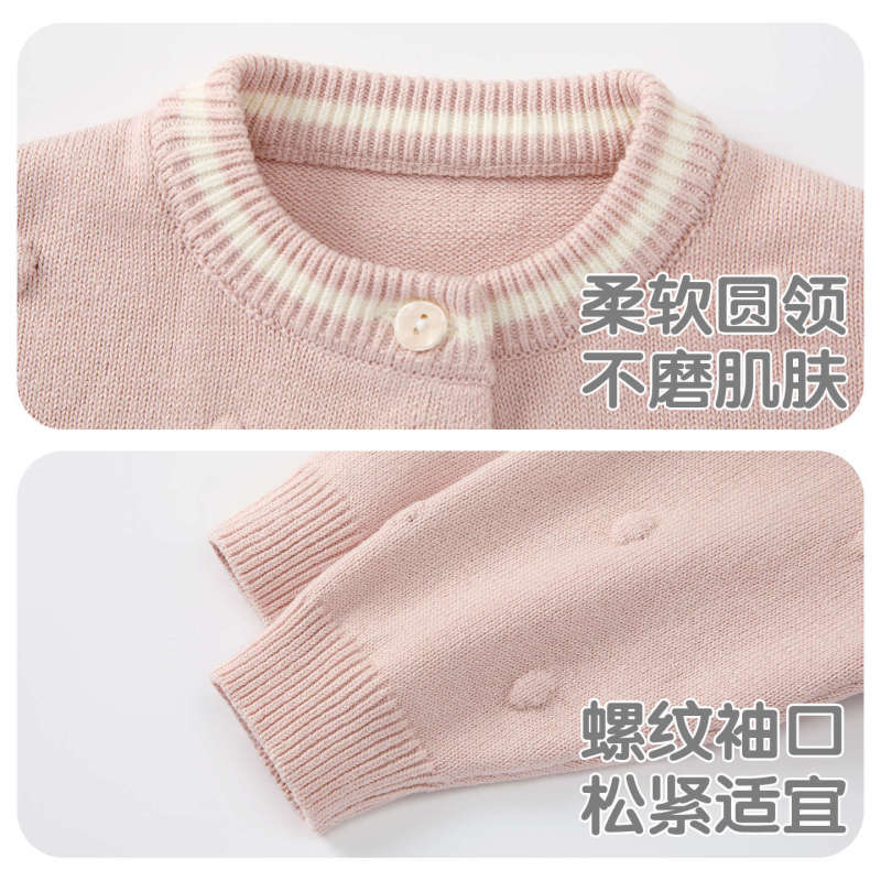 婴儿毛衣外套新款女宝宝秋装洋气针织衫儿童百搭秋款开衫外套线衣|undefined