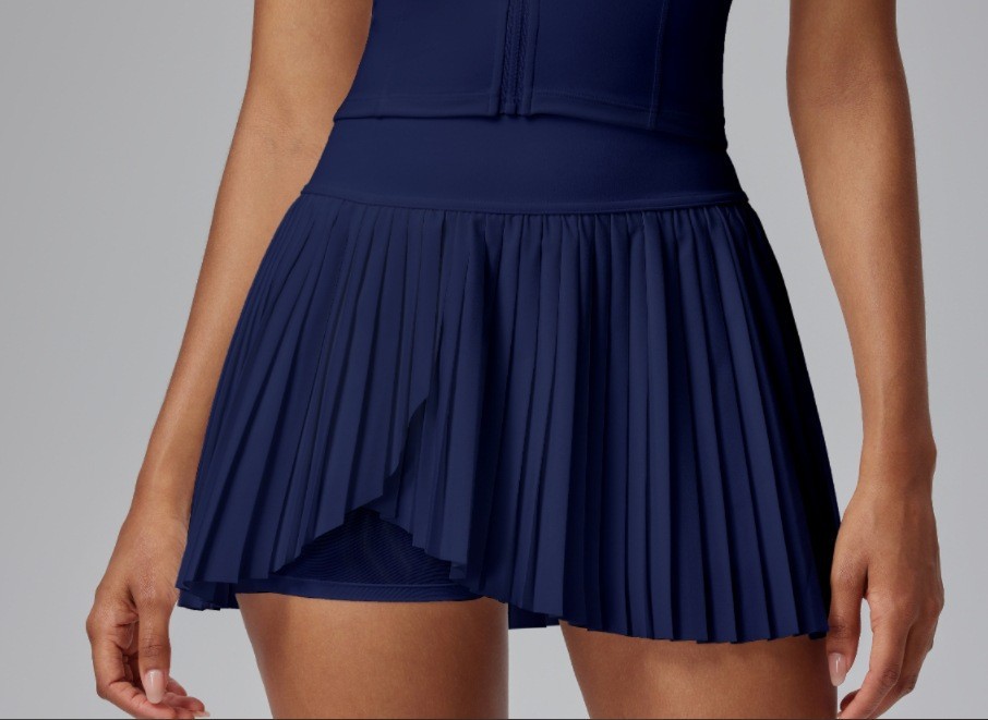 Conjunto de ropa deportiva con tacto suave para mujer, conjunto de dos piezas con falda deportiva transpirable de manga corta para primavera y verano, ropa profesional para tenis al aire libre