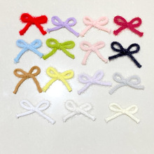 5cm毛线手工蝴蝶结彩色绒线diy鞋袜帽子发夹头饰发饰服装辅料批发