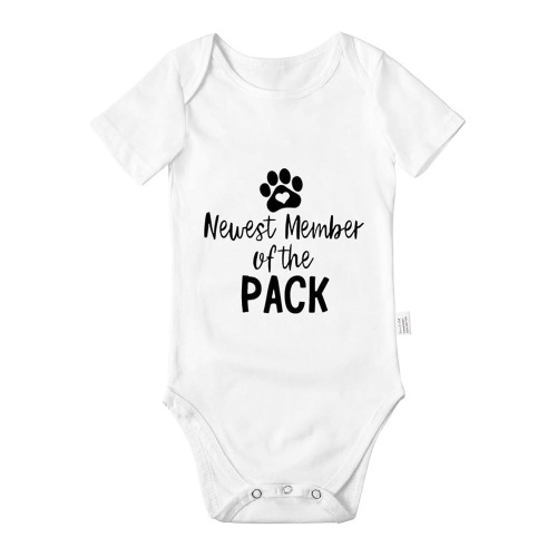 Amazon DIY Baby Logo onesie for newborns, 0-1 year pure color romper for boys and girls, short crawl onesie