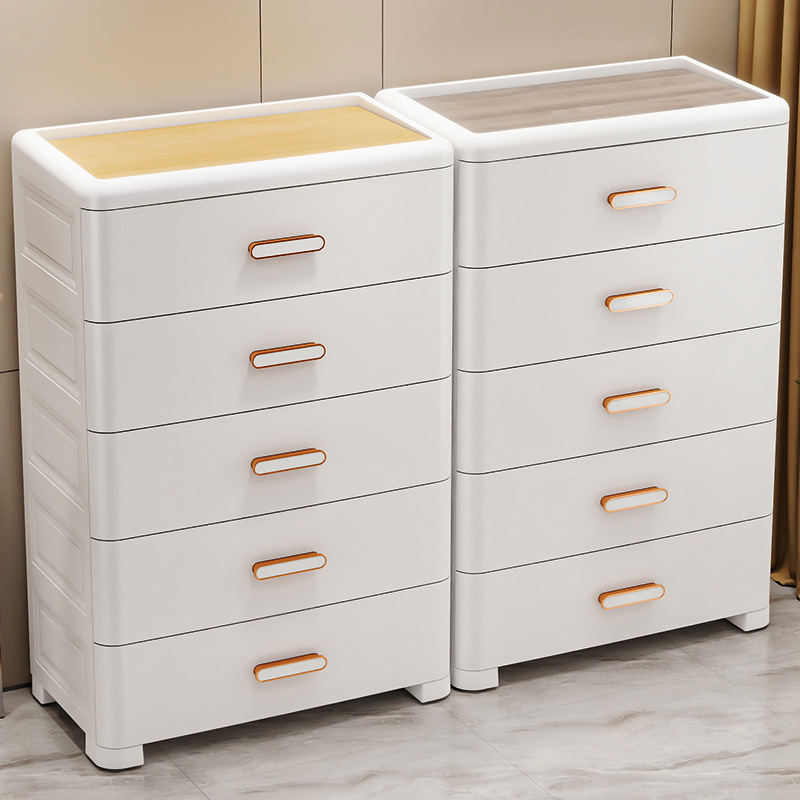 Storage Cabinet Drawer-Type Gold-Plated Handle Home Living Room Storage Cabinet Multi-Layer Drawer Bedside Table Storage Cabinet Five Drawers