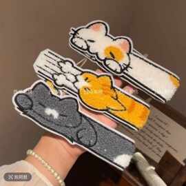 可爱卡通猫咪魔术贴发饰 无痕刘海贴侧边夹少女心碎发整理神器