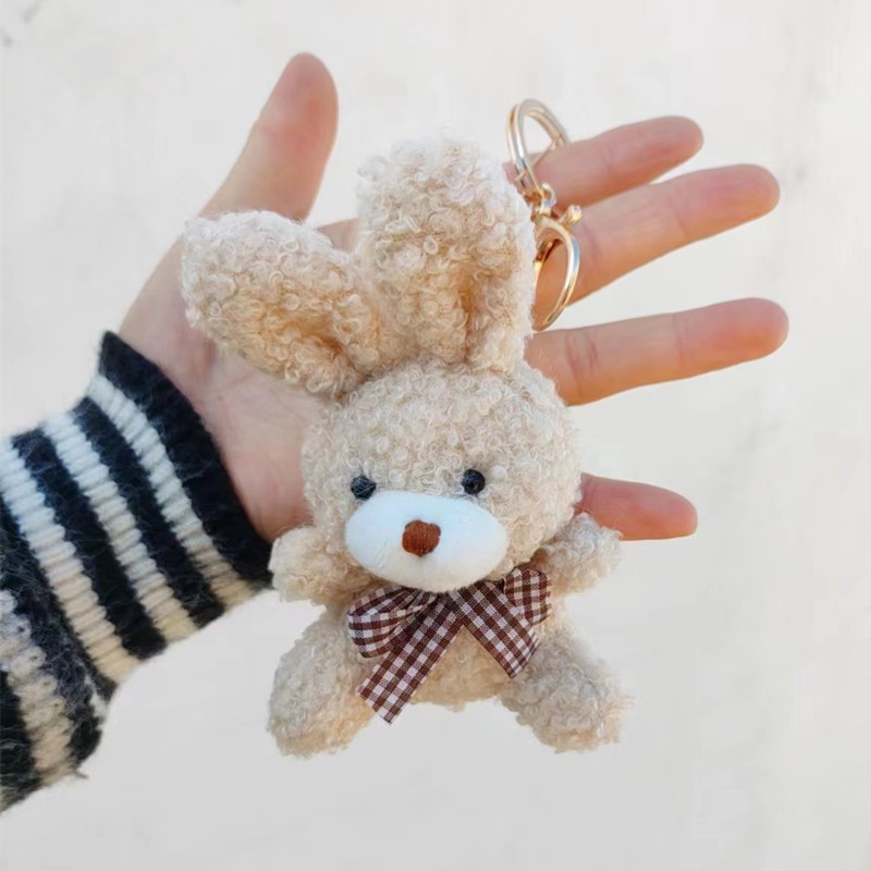 50g Weight Bag Pendant, Keychain Classification 1 Piece Quantity Daily Occasion PP cotton, Plush Material Rabbit, Knot, Bowtie Pattern Unisex Gender Cute Style 1 Piece Rabbit Knot Bowtie Bag Pendant Keychain PP Cotton Plush Unisex Cute Bag Pendant Keychain 4