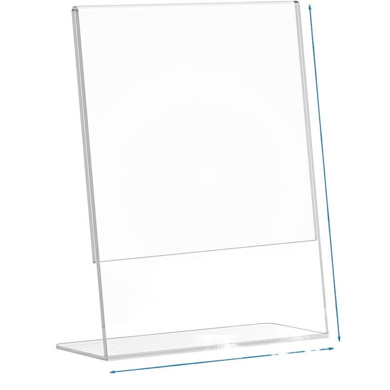 Wholesale acrylic transparent table card display stand L-type price tag display card stand tag A56 product tag