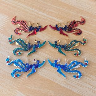 New Left and Right antique Phoenix hair accessories alloy accessories diy round fan hair accessories Xiuhe hairpin material accessories