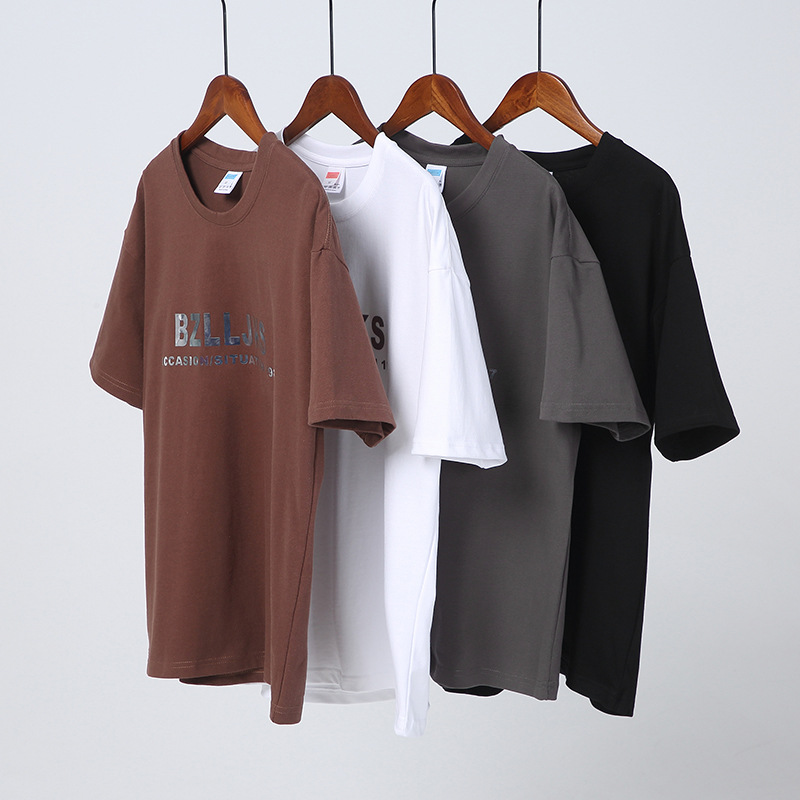 得物供货 2024新款纯棉260克亮面硅胶印花短袖A158-T505-P28控48