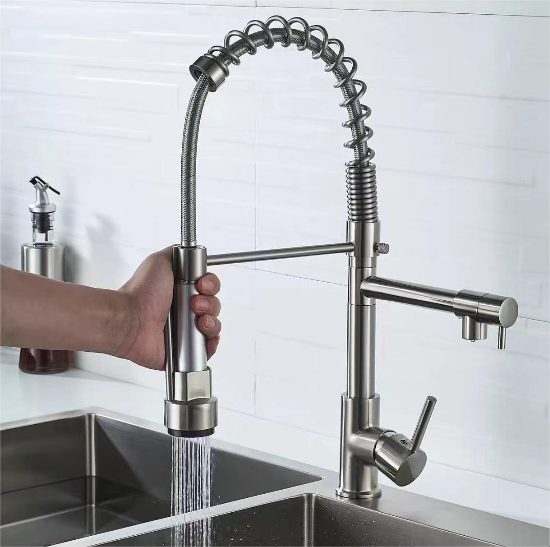 Purificación de agua de manantial de cobre giratoria caliente y fría doble control cocina vegetal cuenca multi-función grifo fregadero cuenca vegetal fregadero image 15