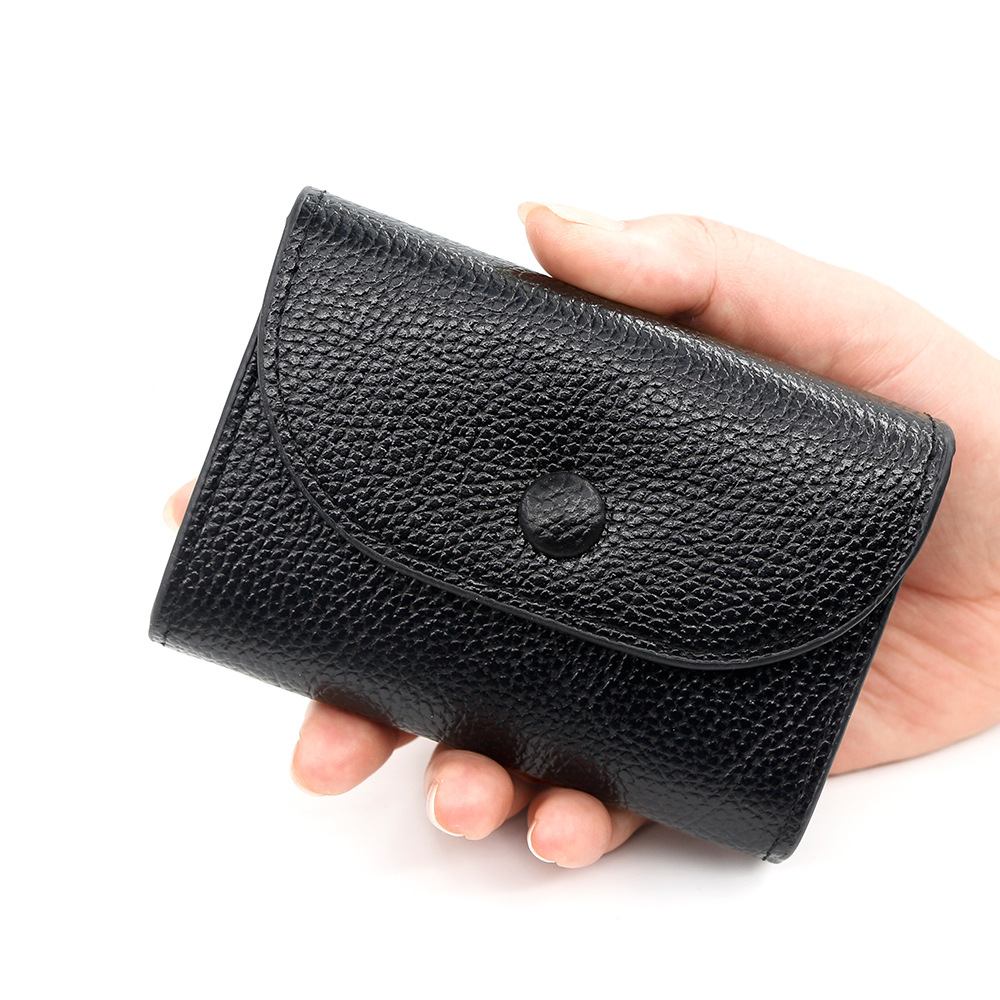 Nueva bolsa de tarjetas simple de gran capacidad bolsa de cambio de mano bolsa de cremallera suave pu piel pequeña bolsa de tarjetas cubierta de tarjetas al por mayor