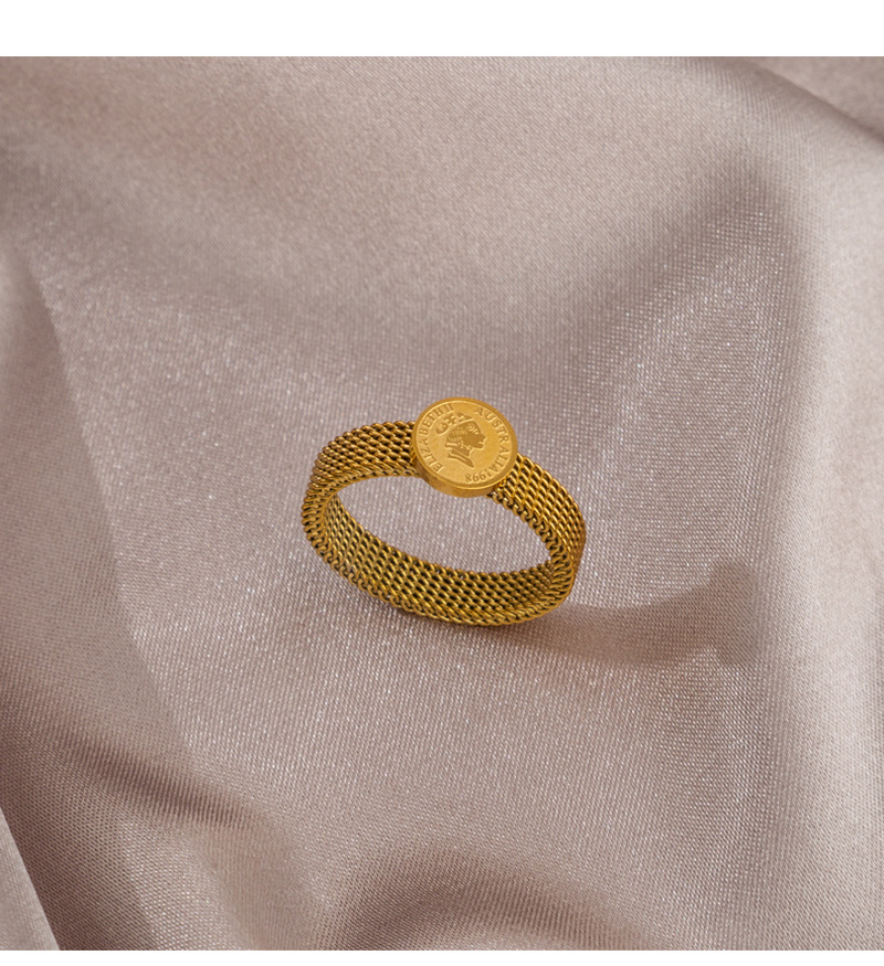 Fashion Geometric Titanium Steel Plating Rings 1 Piece