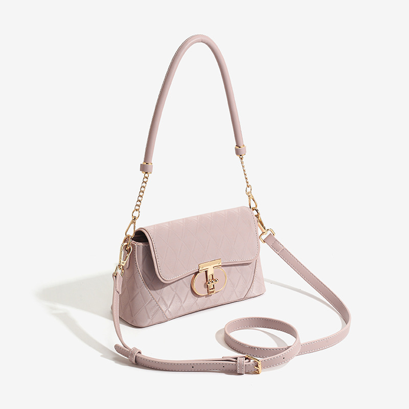 Korean Style Quilted Underarm Bag For Women 2026 New Season Chain Baguette Bag Versatile Date Shoulder Bag Crossbody Bag - Thumbnail 2