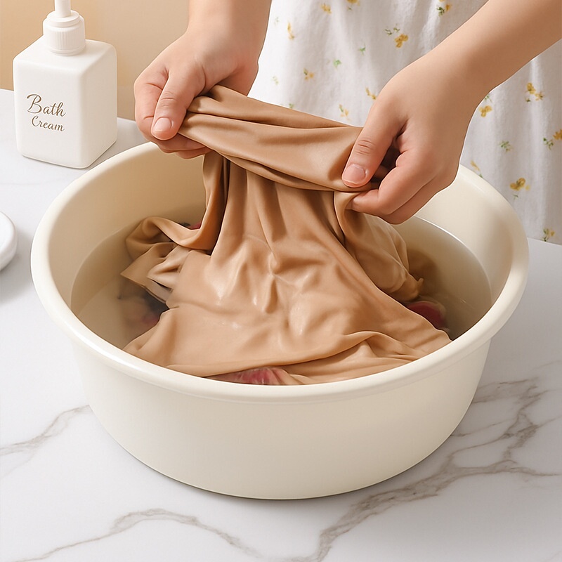 学生寮の厚みのある洗濯洗面器と足湯家庭用キッチン大型洗面器クリームスタイルのプラスチック洗面器|undefined