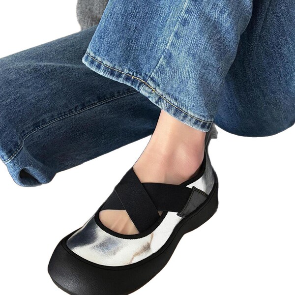Retro casual Mary Jane shoes platform