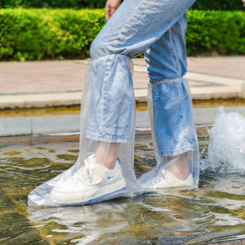 Cubierta de zapatos impermeable desechable de dibujos animados para niños, botas de lluvia en días lluviosos, impermeable al aire libre, antideslizante, cubierta de zapatos gruesa a prueba de arena
