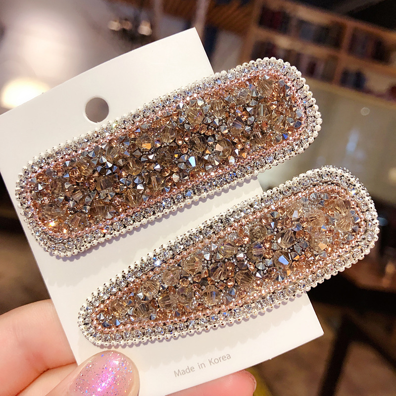 Clip de horquilla al por mayor flash ins Crystal hairpin Girl BB clip de horquilla rota clip lateral flequillo clip de horquilla