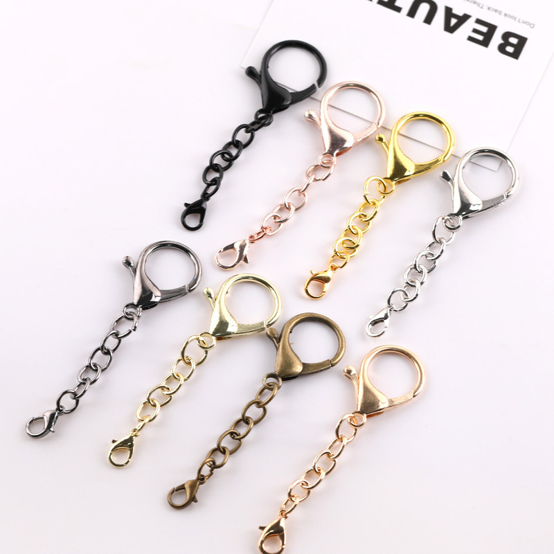 Metal Lobster Clasp Four-Section Chain Keychain DIY Handmade Homemade Bag Car Pendant Connection Chain Jewelry Accessories Metal Lobster Clasp Four-Section Chain Keychain DIY Handmade Homemade Bag Car Pendant Connection Chain Jewelry Accessories