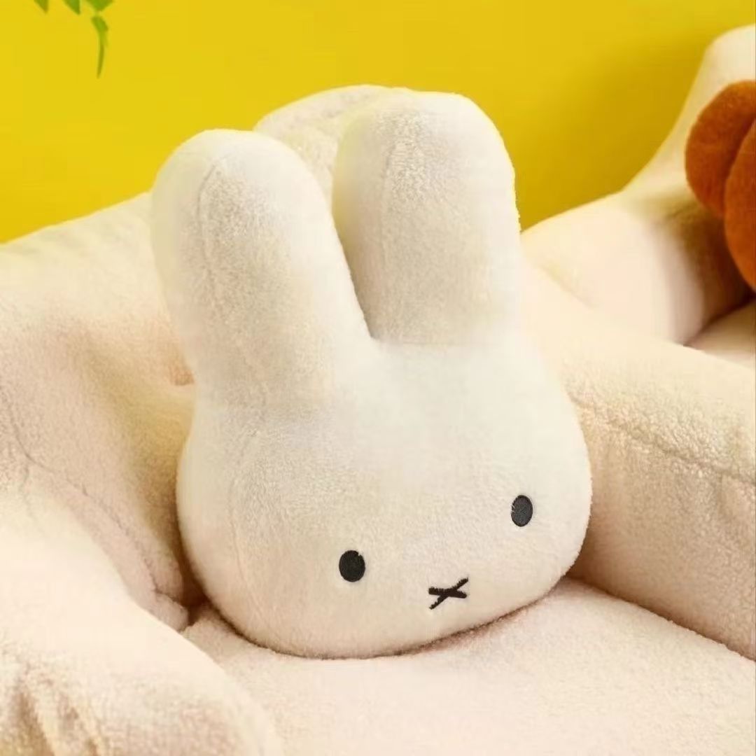 New cross-border trendy big-headed rabbit plush toy, cute bunny head pillow and cushion, gift for girls