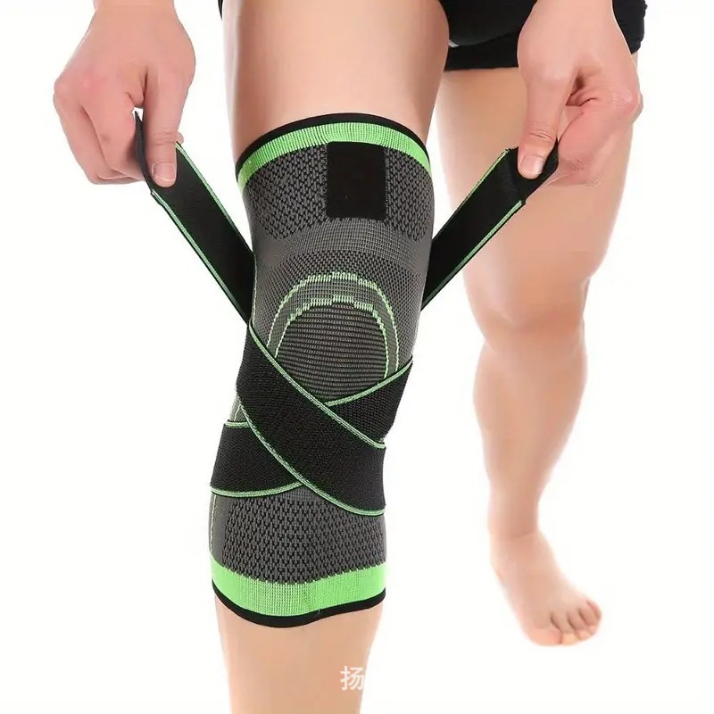 スポーツ膝パッド膝蓋骨ベルトメンズプロフィットネス登山ランニングサイクリング加圧膝ナイロンストラップニット膝パッド|undefined
