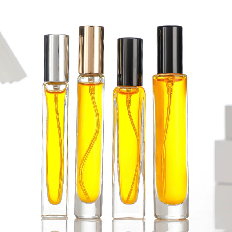 10ml Специальная высокая круглая парфюмерная бутылка для разлива прозрачная тонкая высокая парфюмерная стеклянная бутылка для спрей квадратная бутылка для образцов