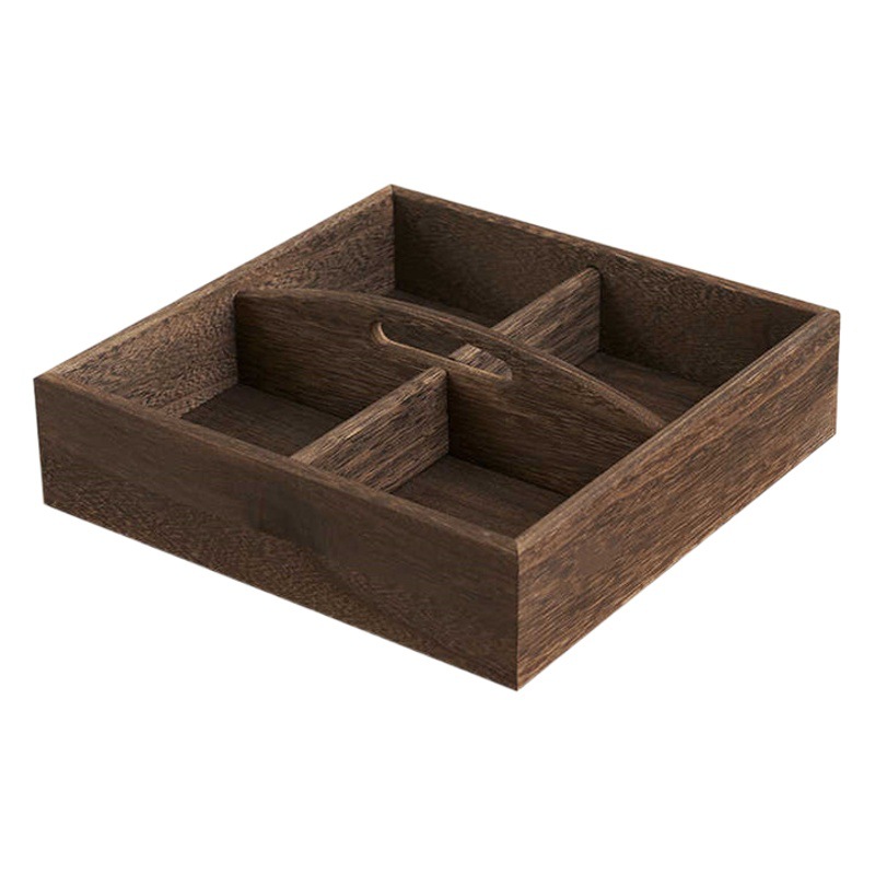 Estufa de madera tuerca caja de almacenamiento compartimento de madera maciza caramelo caja de fruta seca Año Nuevo Chino fruta portátil semillas de melón bandeja