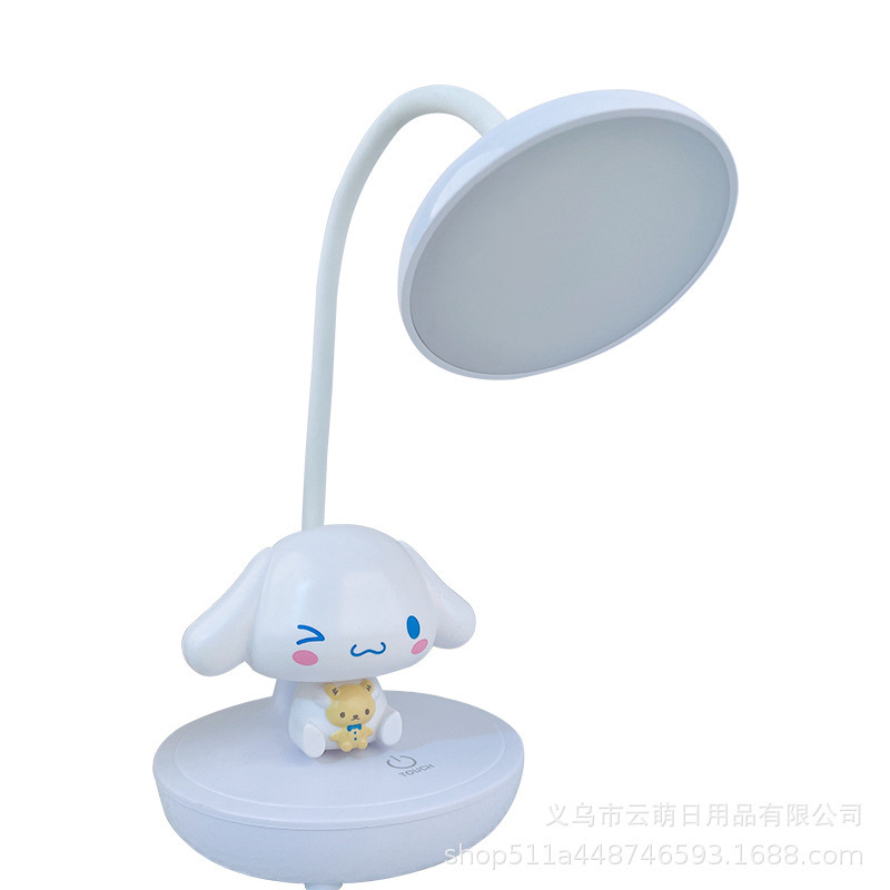 Lámpara de escritorio de lectura de atenuación táctil LED de tres engranajes recargable Carga USB plug-in protección ocular Aprendizaje estudiante titular de la pluma pequeña lámpara de escritorio