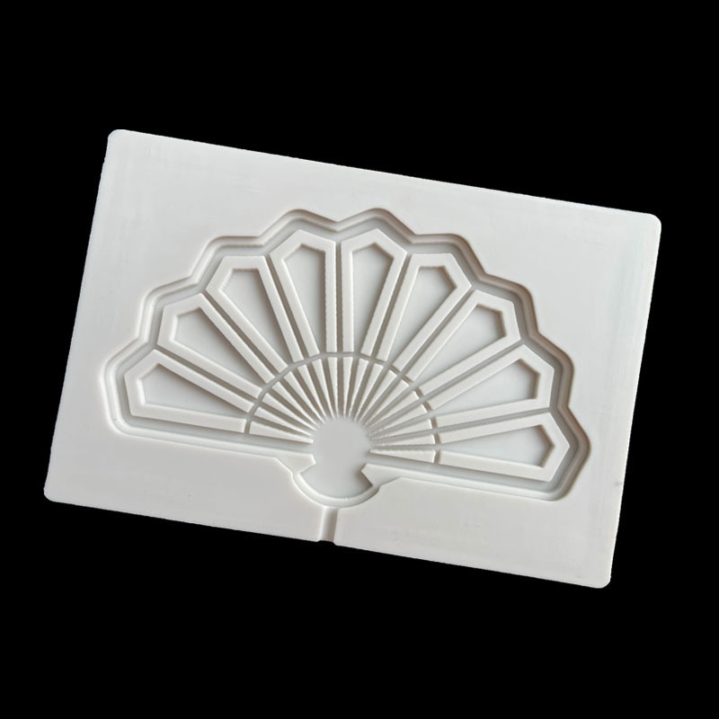 Fondant hornear chino antiguo abanico en forma de molde de silicona de chocolate fondant chino cumpleaños celebración adornos en stock