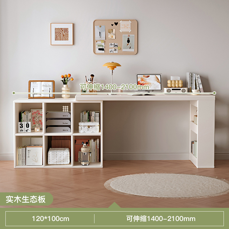 Escritorio de esquina Dormitorio Escritorio de computadora para niñas Escritorio en forma de L de madera maciza Librería Escritorio de oficina de esquina integrado Banco de trabajo