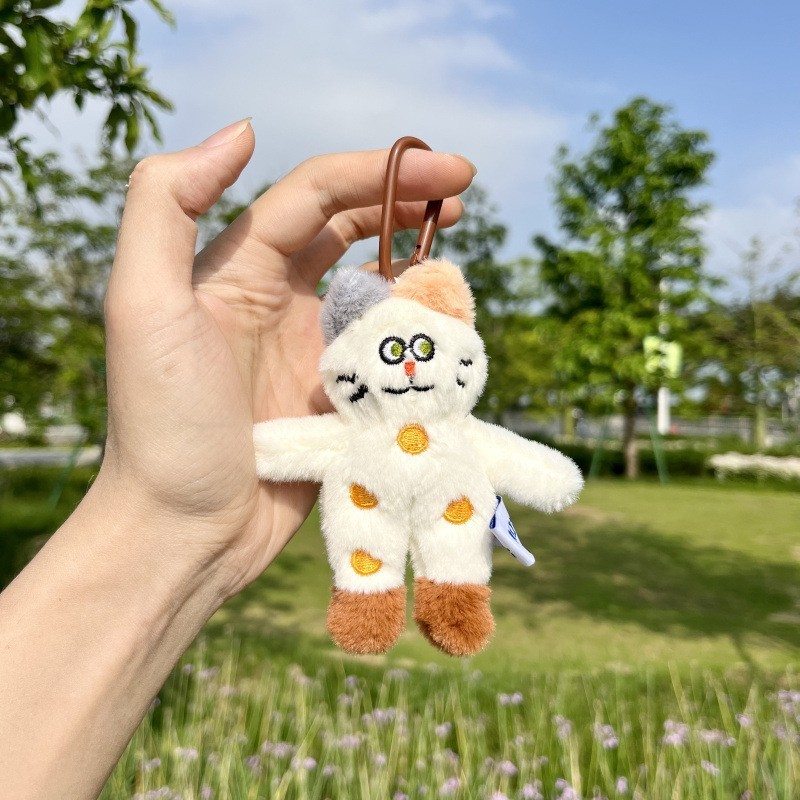面白いブーツ子猫ペンダントトレンディクールかわいいクリエイティブ人形学生カップルスクールバッグバッグ車のキーホルダーギフト|undefined