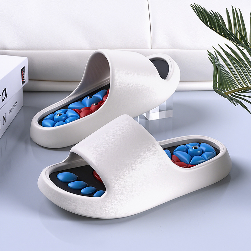 Pantofole da casa da donna con piastra per agopressione di alta qualità per massaggio plantare, comodi sandali estivi casual antiscivolo_voghion.com