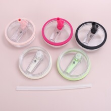 跨境40oz四代汽车杯杯盖加厚吸管双头螺纹盖彩色密封防漏塑料盖