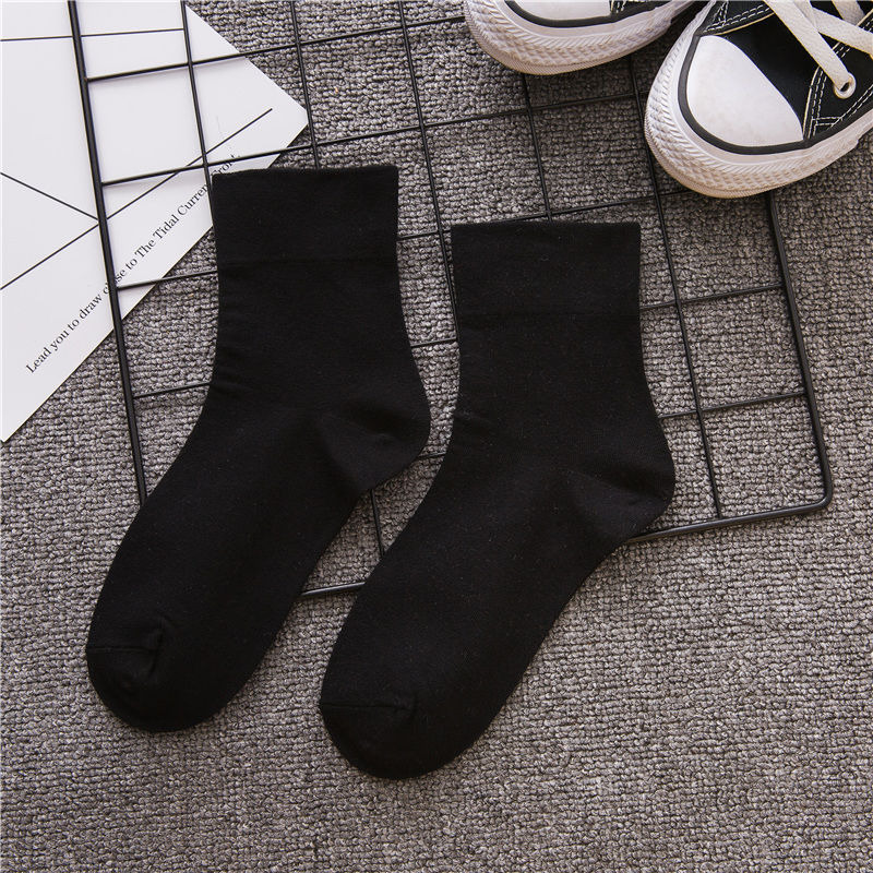 2025e Ins Internet Celebrity Summer Thin Mid-Calf Trendy Street Solid Color Korean College Style Colorful Women's Socks_voghion.com
