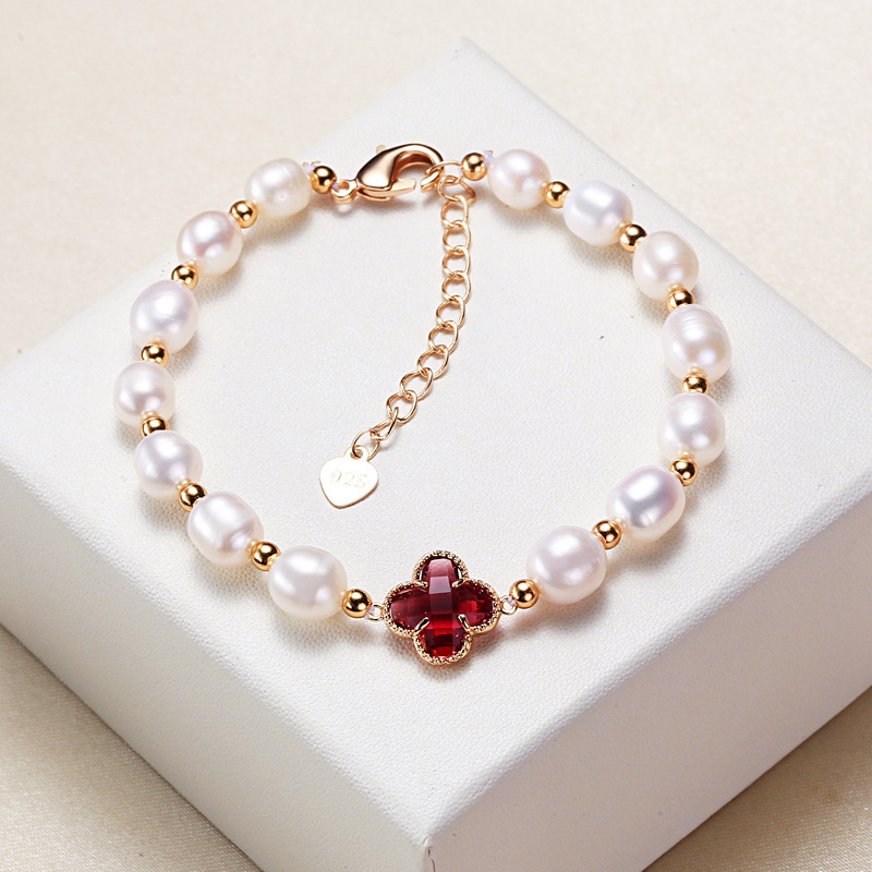 Zhuji Pearl Wholesale Balac Rice Bead Bracelet Pearl Jewelry Small Commodity Stall Supply Freshwater Pearl Bracelet