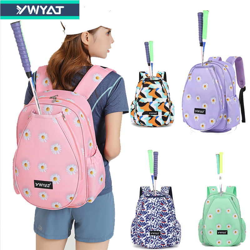 Ywyat/Weiyatuo Badminton Bag 3-Pack Floral Series Sports Fashion Double Shoulder Tennis Racket Bag for Men and Women