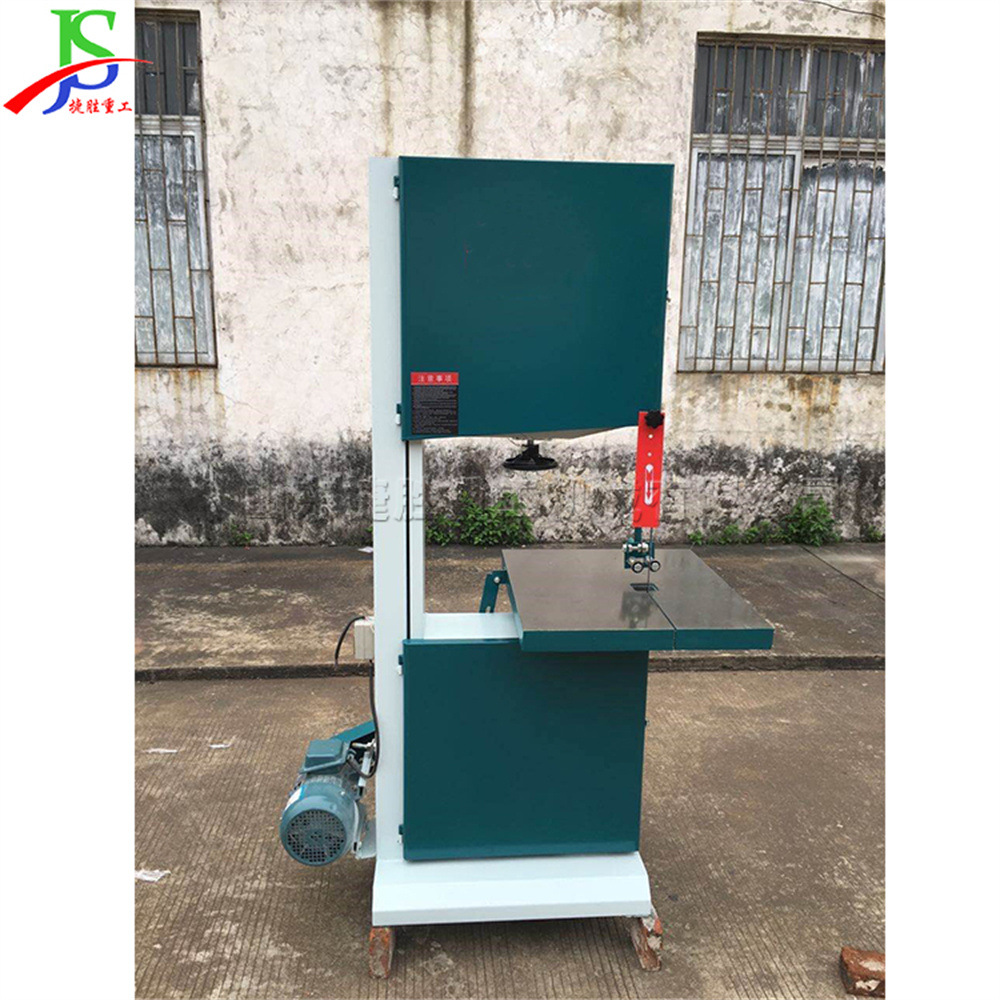 Sierra de cinta eléctrica para carpintería Máquina cortadora de láminas vertical pequeña Sierra de corte de curva de hoja de madera semiautomática