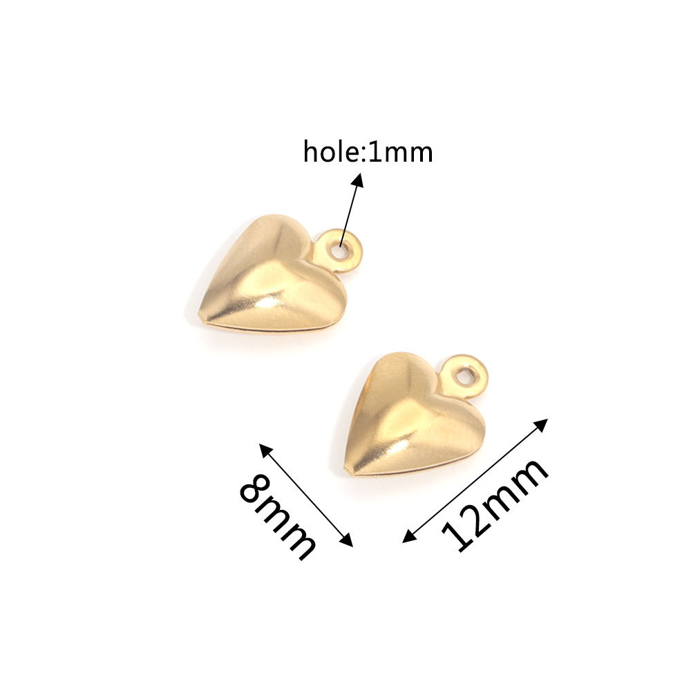 Acero inoxidable hueco melocotón corazón amor corazón colgante pulsera collar DIY pequeño colgante DIY accesorios de la joyería al por mayor