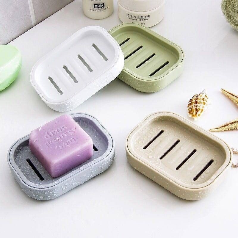 Nordic Style Draining Soap Holder Creative Bathroom Toilet Handmade Soap Rack Plastic Soap Tray Soap Box Storage Box