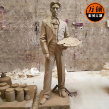厂家定制现代古代名人雕塑玻璃钢铸铜校园展览馆人物雕塑泥塑
