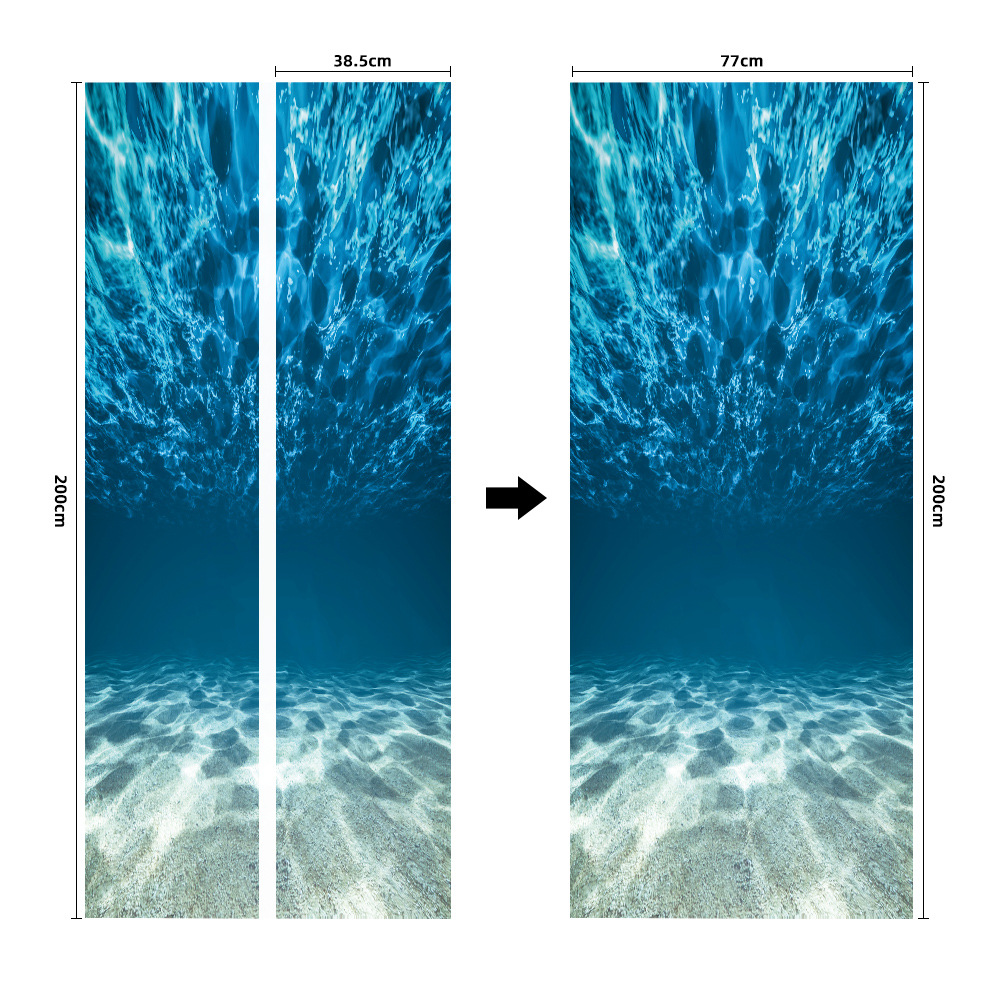 Pegatinas para puertas 3D respetuosas con el medio ambiente, autoadhesivos, fabricantes de origen al por mayor, patrones populares transfronterizos de alta definición, adhesivos para puertas impermeables, a prueba de aceite y antiincrustantes