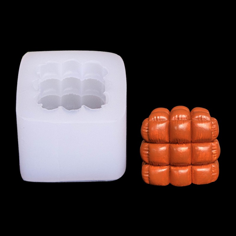 3D sofá banco de cuero fondant silicona molde epoxi hornear pastel decoración vela aromaterapia