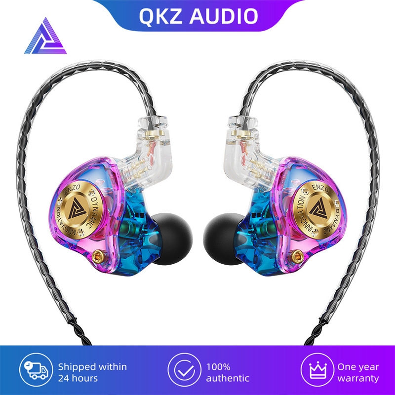 QKZ ENZO PRO Enzo 携帯電話ヘッドフォン インイヤー重低音ワイヤー制御交換可能なワイヤー プラグイン ヘッドフォン|undefined
