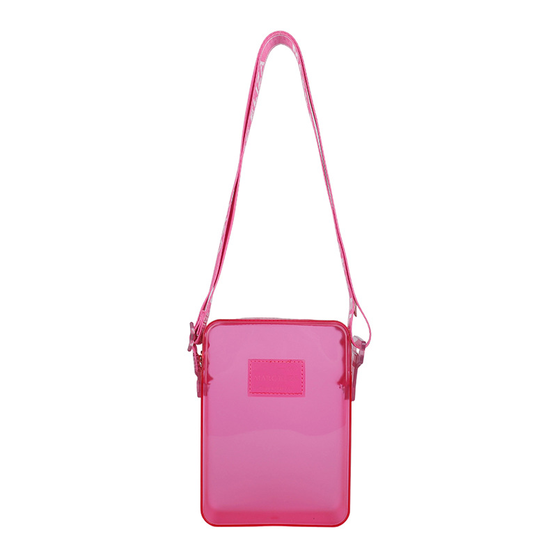 Bolso de teléfono móvil vertical de PVC transparente de alto valor para mujer 2025 nueva tendencia fuera de moda casual bolso de mensajero de un solo hombro