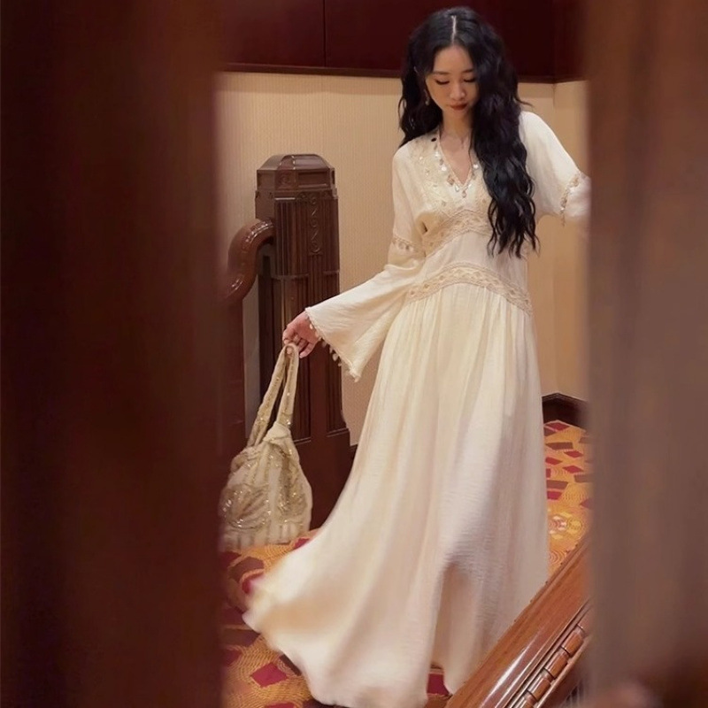 三吉黑花兰芳曲早秋新中式穿搭连衣裙子民族风女款2025年新款|undefined