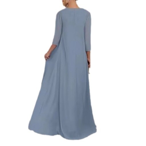 Comercio exterior Falda larga de gasa europea y americana Vestido de fiesta de encaje para mujer Vestido de anfitrión de fiesta de cumpleaños largo